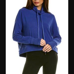 NWT Sweaty Betty Harmonise Luxe Fleece Sweatshirt Hour Blue XS Retail $138.00